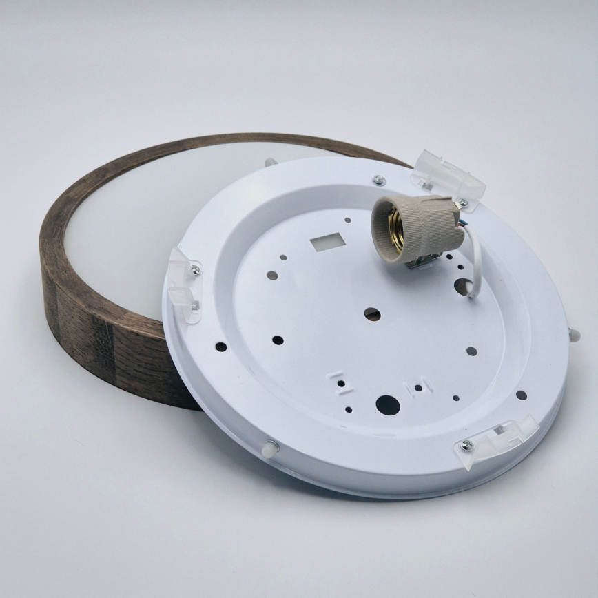 Brilagi - LED Kattovalaisin CARVALHO SLIM 1xE27/60W/230V tammi-pähkinä Ø 27 cm