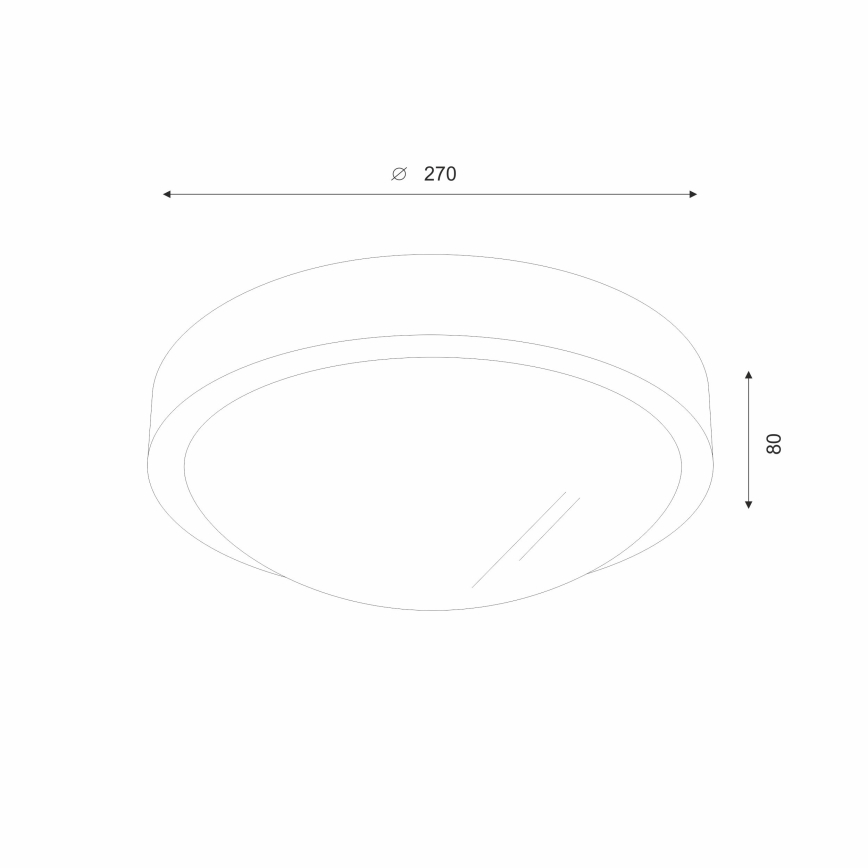 Brilagi - LED Kattovalaisin CARVALHO SLIM 1xE27/60W/230V tammi-pähkinä Ø 27 cm