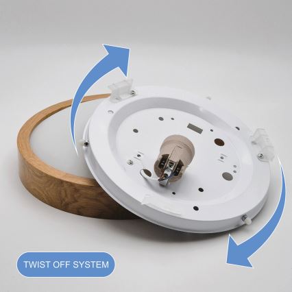 Brilagi - LED Kattovalaisin CARVALHO SLIM 1xE27/60W/230V tammi Ø 27 cm