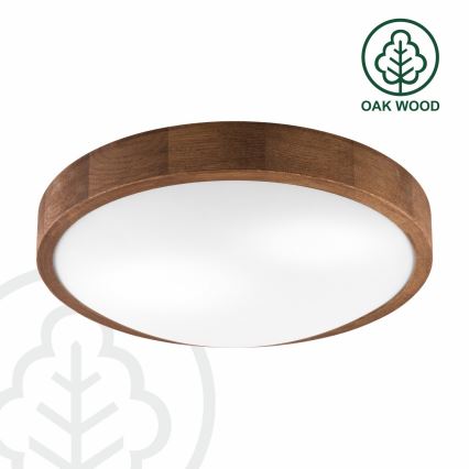 BRILAGI - LED-kattovalaisin CARVALHO SLIM 2xE27/15W/230V tammi-kirsikka halkaisija 37 cm