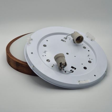 Brilagi - LED Kattovalaisin CARVALHO SLIM 2xE27/60W/230V tammi-kirsikka, halkaisija 37 cm