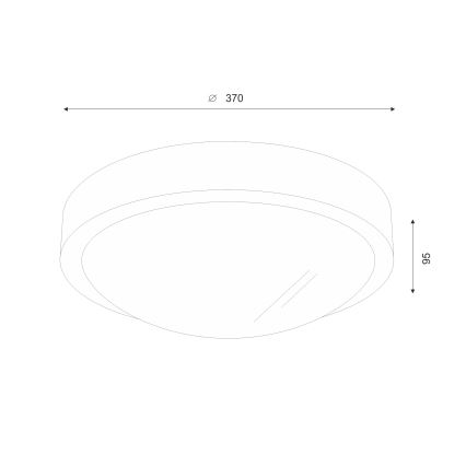 Brilagi - LED Kattovalaisin CARVALHO SLIM 2xE27/60W/230V tammi-kirsikka, halkaisija 37 cm