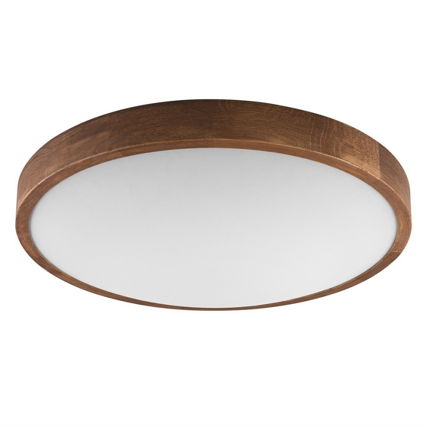 Brilagi - LED-kattovalaisin CARVALHO SLIM 3xE27/15W/230V tammi-kirsikka halkaisija 47 cm