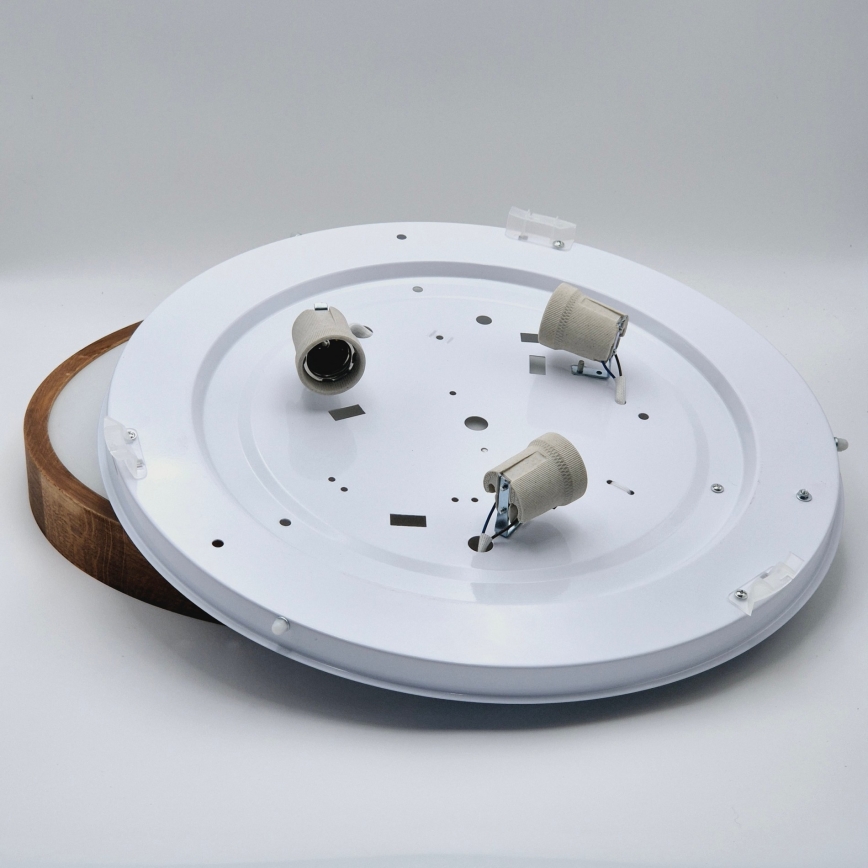 Brilagi - LED Kattovalaisin CARVALHO SLIM 3xE27/60W/230V tammi-kirsikka, halkaisija 47 cm