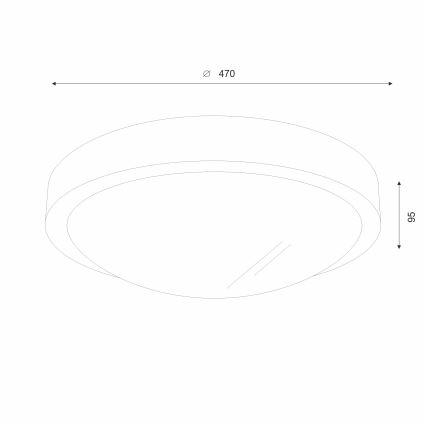Brilagi - LED Kattovalaisin CARVALHO SLIM 3xE27/60W/230V tammi-kirsikka, halkaisija 47 cm