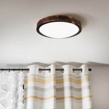 Brilagi - LED-kattovalaisin CARVALHO SLIM SMOKEY LED/20W/230V tammi Ø 27,5 cm