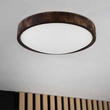 Brilagi - LED-kattovalaisin CARVALHO SLIM SMOKEY LED/36W/230V tammi, halkaisija 37,5 cm