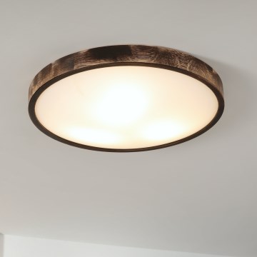 Brilagi - LED-kattovalaisin CARVALHO SLIM SMOKEY LED/36W/230V tammi, halkaisija 47,5 cm