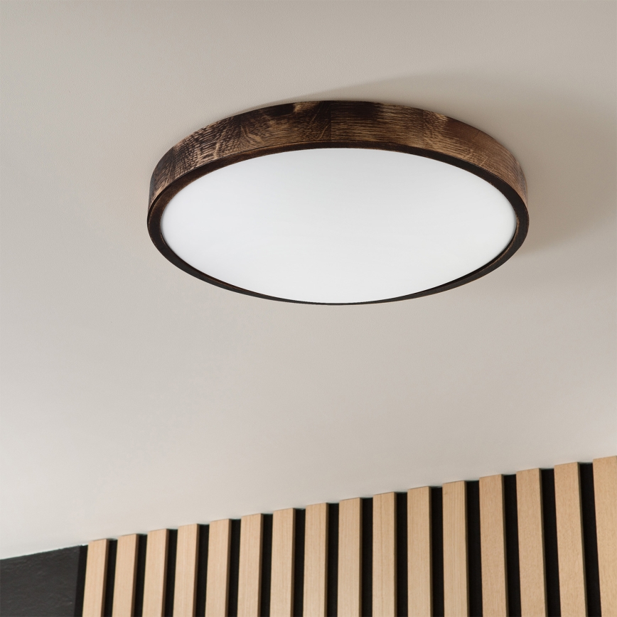 Brilagi - LED-kattovalaisin CARVALHO SLIM SMOKEY LED/36W/230V tammi, halkaisija 47,5 cm