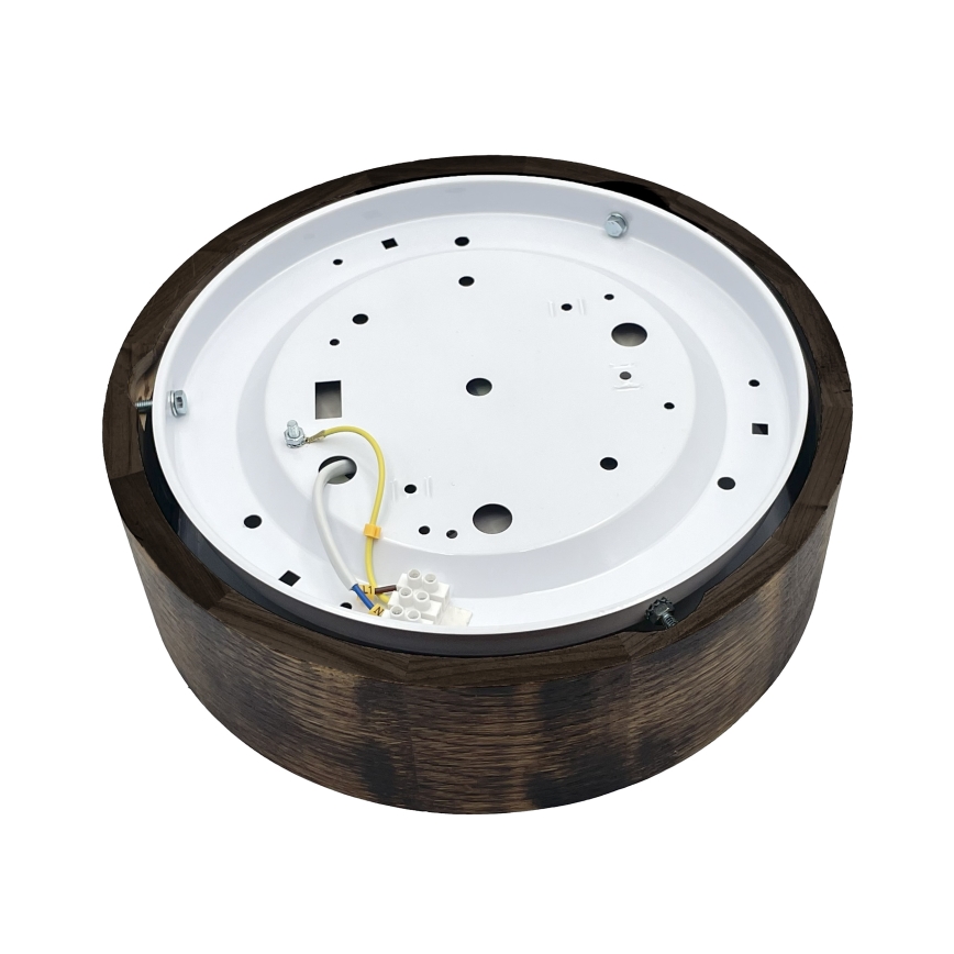 Brilagi - LED-kattovalaisin CARVALHO SMOKEY LED/20W/230V, tammi, halkaisija 27,5 cm