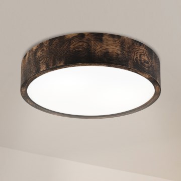 Brilagi - LED-kattovalaisin CARVALHO SMOKEY LED/36W/230V tammi halkaisija 37,5 cm