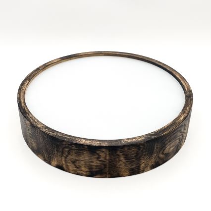 Brilagi - LED-kattovalaisin CARVALHO SMOKEY LED/36W/230V tammi halkaisija 37,5 cm