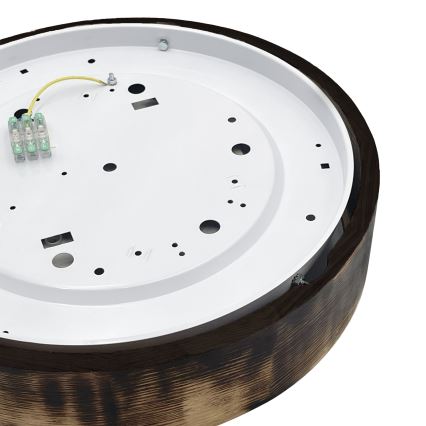 Brilagi - LED-kattovalaisin CARVALHO SMOKEY LED/36W/230V tammi halkaisija 37,5 cm