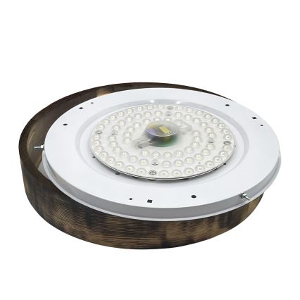 Brilagi - LED-kattovalaisin CARVALHO SMOKEY LED/36W/230V, tammi, halkaisija 47,5 cm