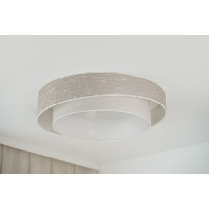 Brilagi - LED-kattovalaisin DOVER SHINE LED/26W/230V halkaisija 60 cm harmaa/kerma