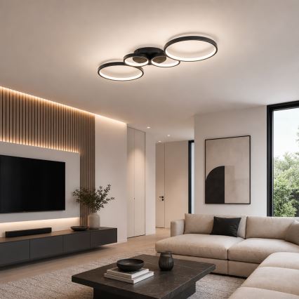 BRILAGI - LED kattovalaisin ECHO LED/40W/230V 4000K 32x90 cm musta