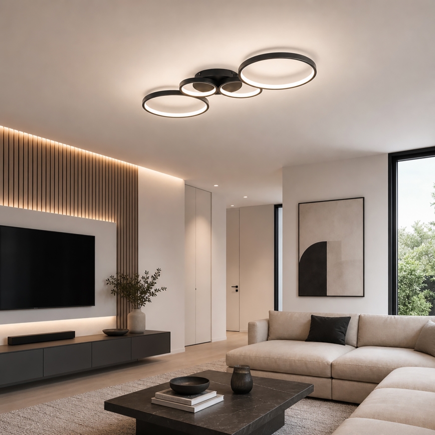 BRILAGI - LED kattovalaisin ECHO LED/40W/230V 4000K 32x90 cm musta