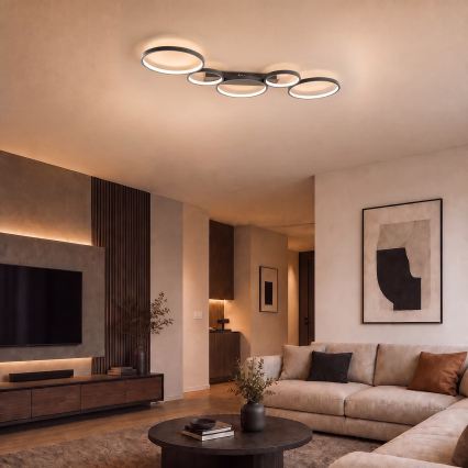 BRILAGI - LED-kattovalaisin ECHO LED/60W/230V 4000K 45x110 cm musta