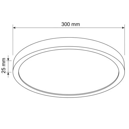 Brilagi - LED-kattovalaisin ESTELA LED/18W/230V halkaisija 30 cm musta