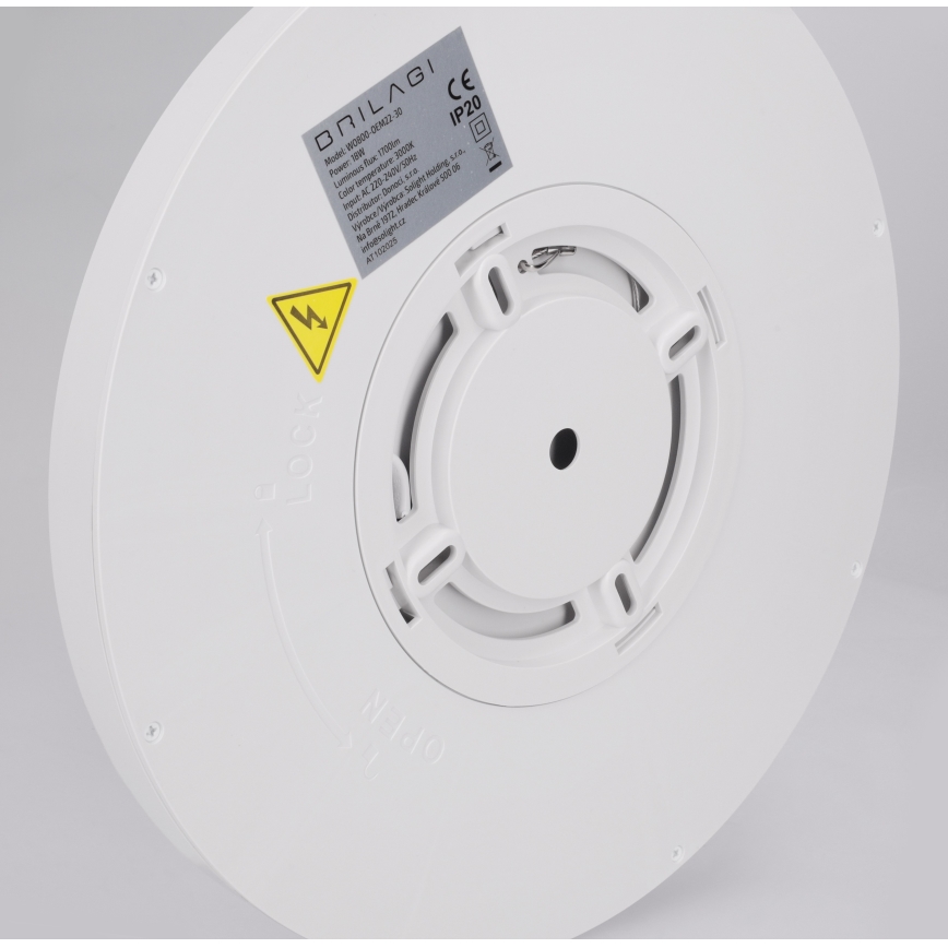 Brilagi - LED-kattovalaisin ESTELA LED/18W/230V halkaisija 30 cm valkoinen