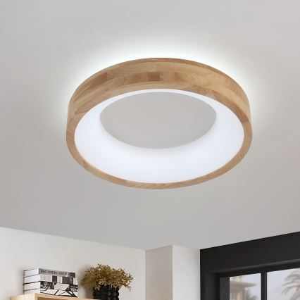 Brilagi - FALCON WOOD LED - kattovalaisin, 30 W, 230 V, 3000/4000/6000 K, halkaisija 45 cm, puuviimeistely