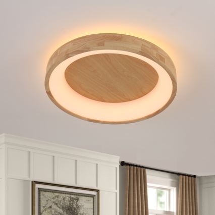 Brilagi - LED-kattovalaisin FALCON WOOD LED/40W/230V 3000/4000/6000K Ø 60 cm, puinen