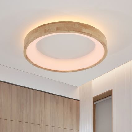 Brilagi - LED-kattovalaisin FALCON WOOD LED/40W/230V 3000/4000/6000K halkaisija 60 cm puu
