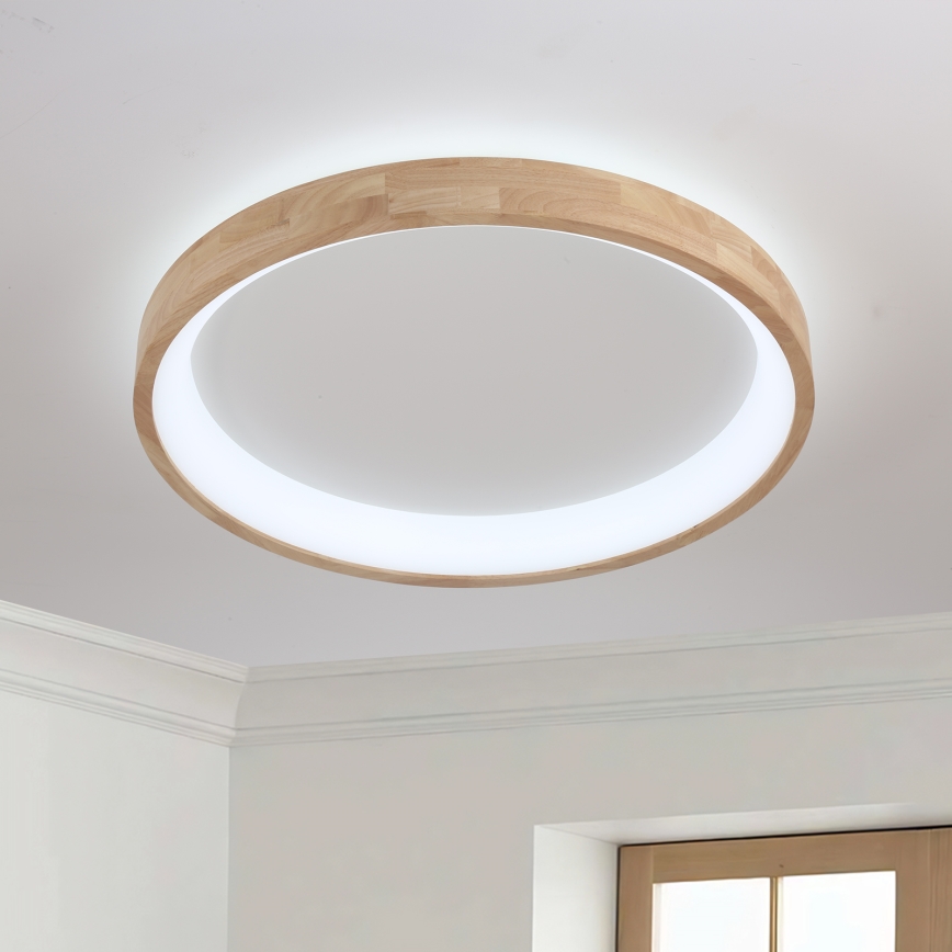 Brilagi - LED-kattovalaisin FALCON WOOD LED/60W/230V 3000/4000/6000K, halkaisija 80 cm, puinen