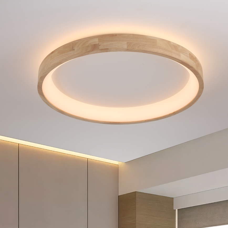 Brilagi - LED-kattovalaisin FALCON WOOD LED/60W/230V 3000/4000/6000K, halkaisija 80 cm, puinen