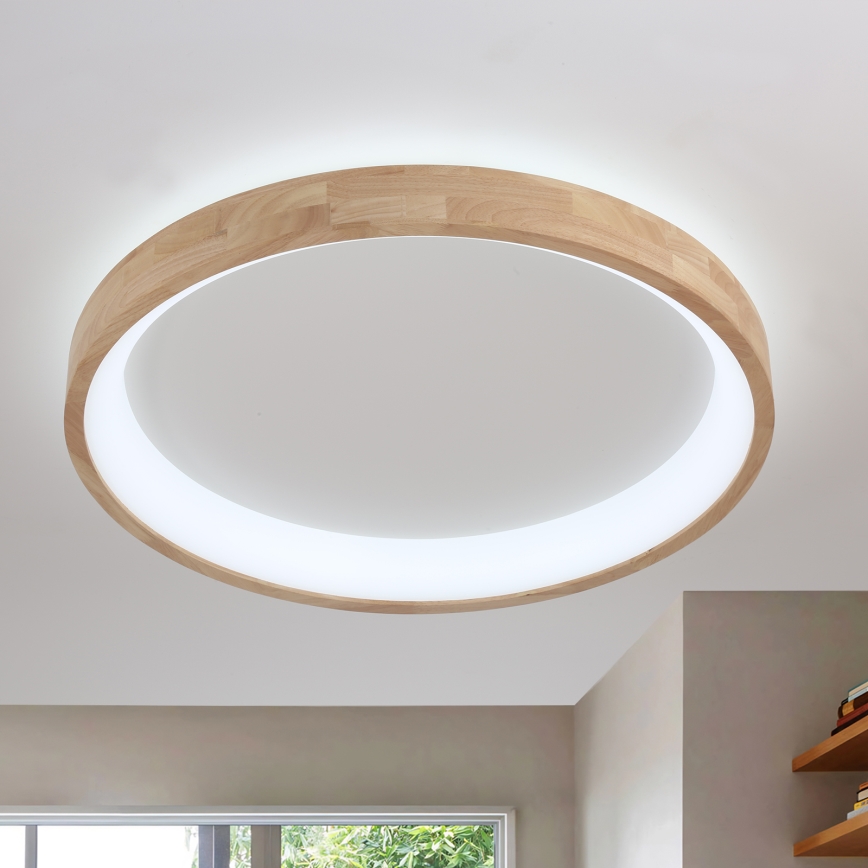 Brilagi - LED-kattovalaisin FALCON WOOD LED/60W/230V 3000/4000/6000K, halkaisija 80 cm, puinen