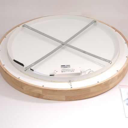 Brilagi - LED-kattovalaisin FALCON WOOD LED/60W/230V 3000/4000/6000K, halkaisija 80 cm, puinen
