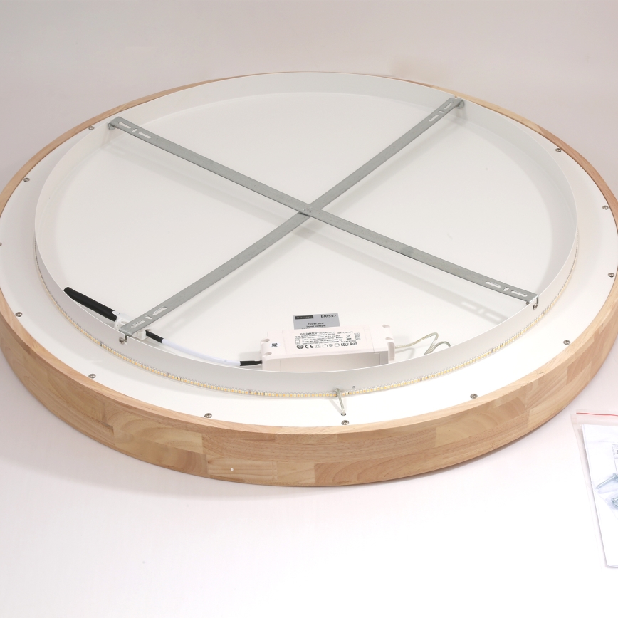 Brilagi - LED-kattovalaisin FALCON WOOD LED/60W/230V 3000/4000/6000K, halkaisija 80 cm, puinen