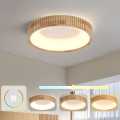Brilagi - LED-kattovalaisin FALCON WOOD MODERN LED/30W/230V 3000/4000/6000K halkaisija 45 cm puinen