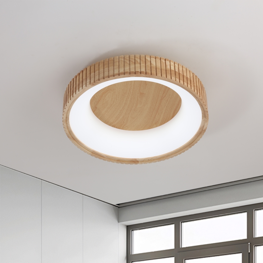 Brilagi - LED-kattovalaisin FALCON WOOD MODERN LED/30W/230V 3000/4000/6000K halkaisija 45 cm puu