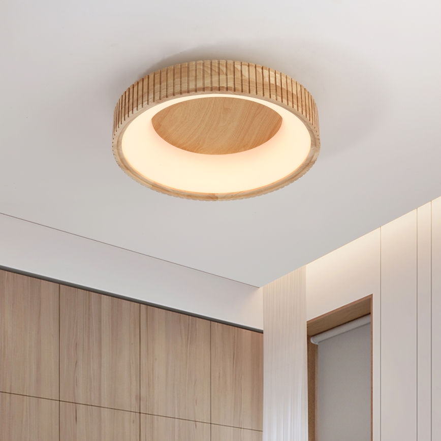 Brilagi - LED-kattovalaisin FALCON WOOD MODERN LED/30W/230V 3000/4000/6000K halkaisija 45 cm puu