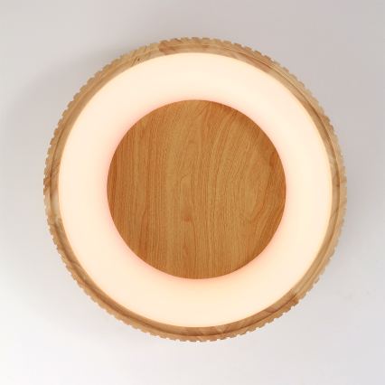 Brilagi - LED-kattovalaisin FALCON WOOD MODERN LED/30W/230V 3000/4000/6000K halkaisija 45 cm puu