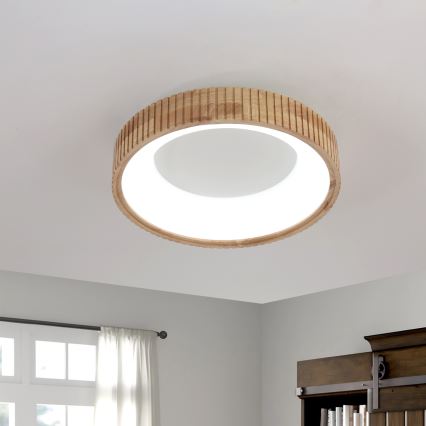 Brilagi - LED-kattovalaisin FALCON WOOD MODERN LED/30W/230V 3000/4000/6000K halkaisija 45 cm puinen