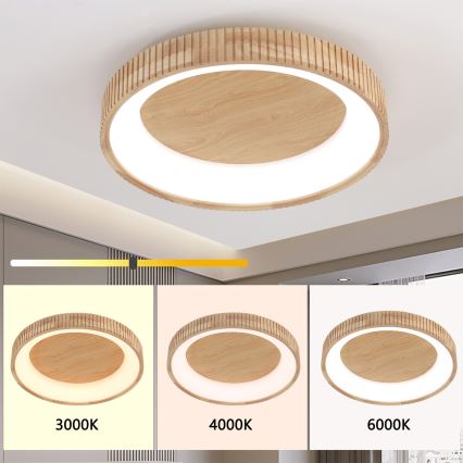 Brilagi - LED-kattovalaisin FALCON WOOD MODERN LED/40W/230V 3000/4000/6000K Ø 60 cm puinen