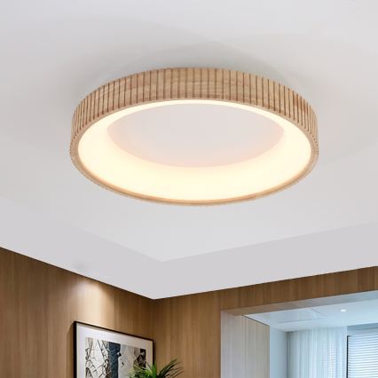 Brilagi - LED-kattovalaisin FALCON WOOD MODERN LED/40W/230V 3000/4000/6000K halkaisija 60 cm puinen