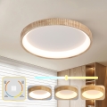 Brilagi - LED-kattovalaisin FALCON WOOD MODERN LED/60W/230V 3000/4000/6000K Ø 80 cm puu