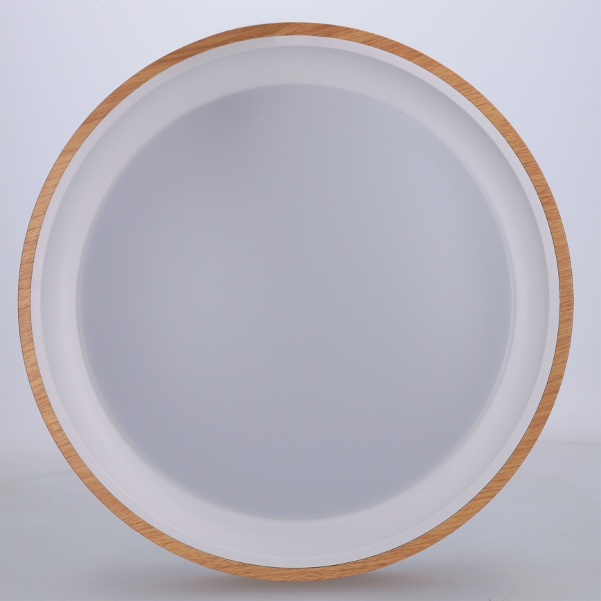 Brilagi - LED-kattovalaisin FLOCO LED/24W/230V Ø 30 cm puukuosi/valkoinen