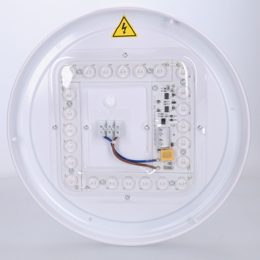 Brilagi - LED-kattovalaisin FLOCO LED/24W/230V Ø 30 cm puukuosi/valkoinen
