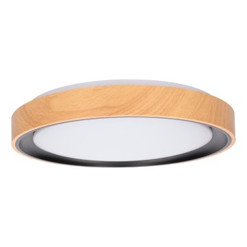 Brilagi - LED-kattovalaisin FLOCO LED/24W/230V halkaisija 30 cm puukuvio/musta