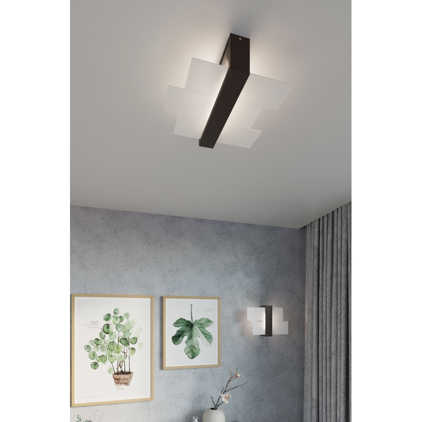 Brilagi - LED-kattovalaisin HERA 2xE27/7,5W/230V 43x43 cm wenge