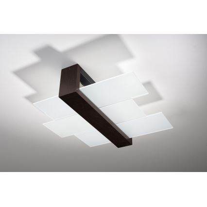 Brilagi - LED-kattovalaisin HERA 2xE27/7,5W/230V 43x43 cm wenge