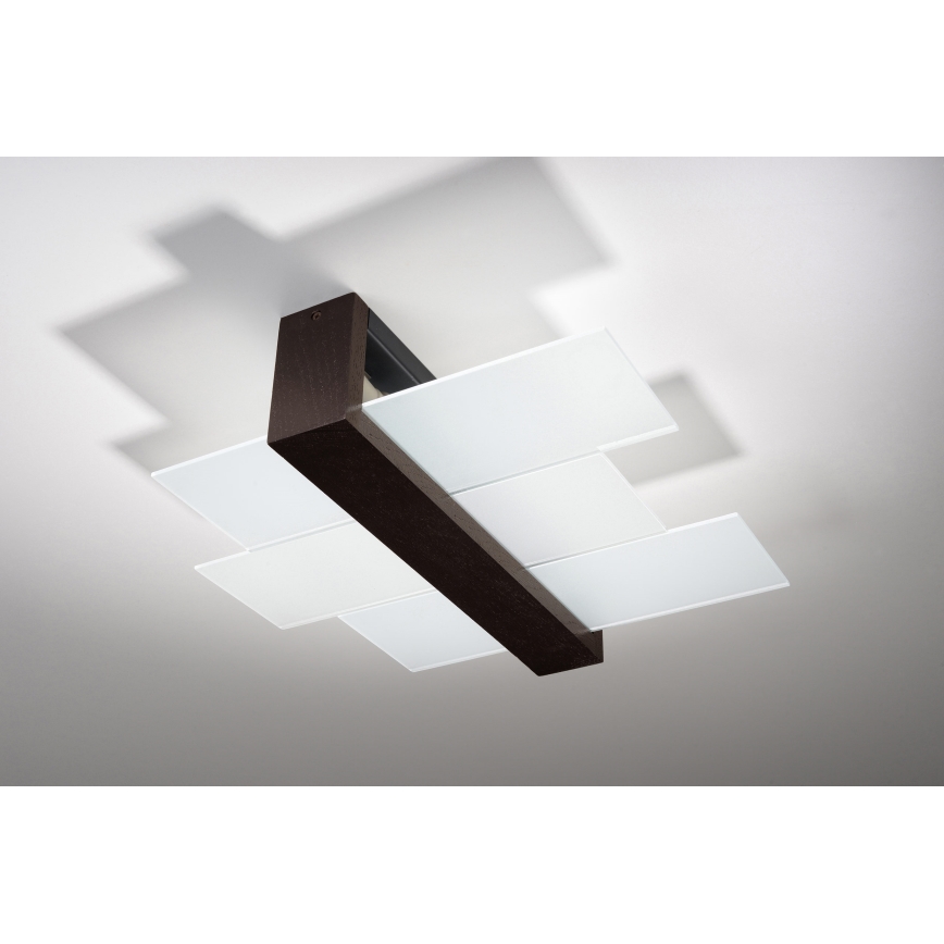 Brilagi - LED-kattovalaisin HERA 2xE27/7,5W/230V 43x43 cm wenge