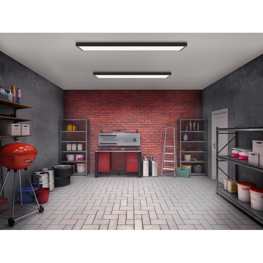 Brilagi - LED-kattovalaisin kylpyhuoneeseen FRAME LED/50W/230V 120x30 cm IP44 musta