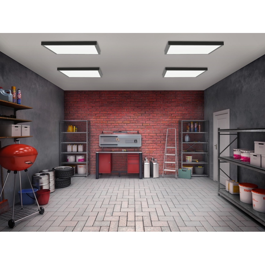 Brilagi - LED-kattovalaisin kylpyhuoneeseen FRAME LED/50W/230V 60x60 cm IP44 musta