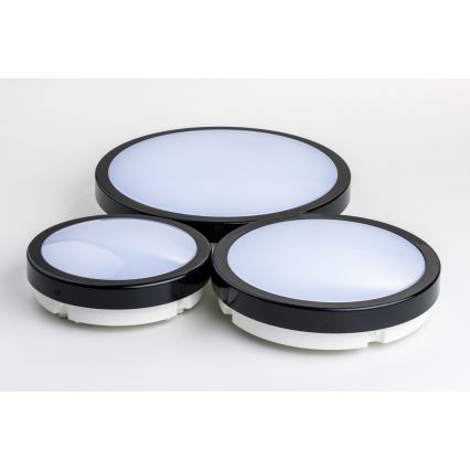 Brilagi - LED-kattovalaisin kylpyhuoneeseen PERA LED/18W/230V halkaisija 22 cm IP65 musta