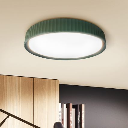 Brilagi - LED-kattovalaisin LUCIA LED/24W/230V, halkaisija 31 cm, vihreä